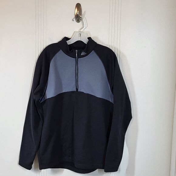 Adidas Men's Gray & Black Cuma Warm Pullover - Picture 1 of 9